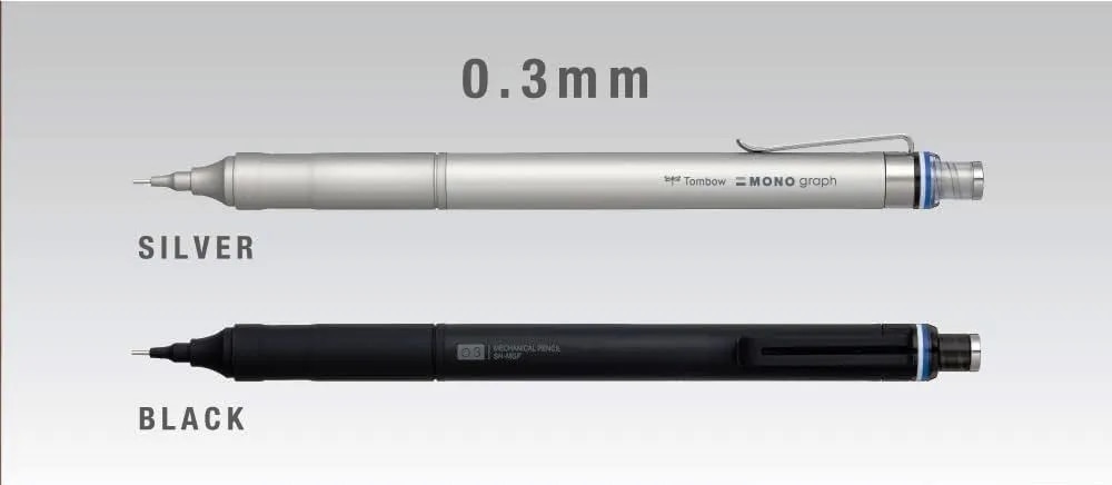 Tombow Mono Graph Fine Mechanical Pencils-0.3 mm/Silver image 1