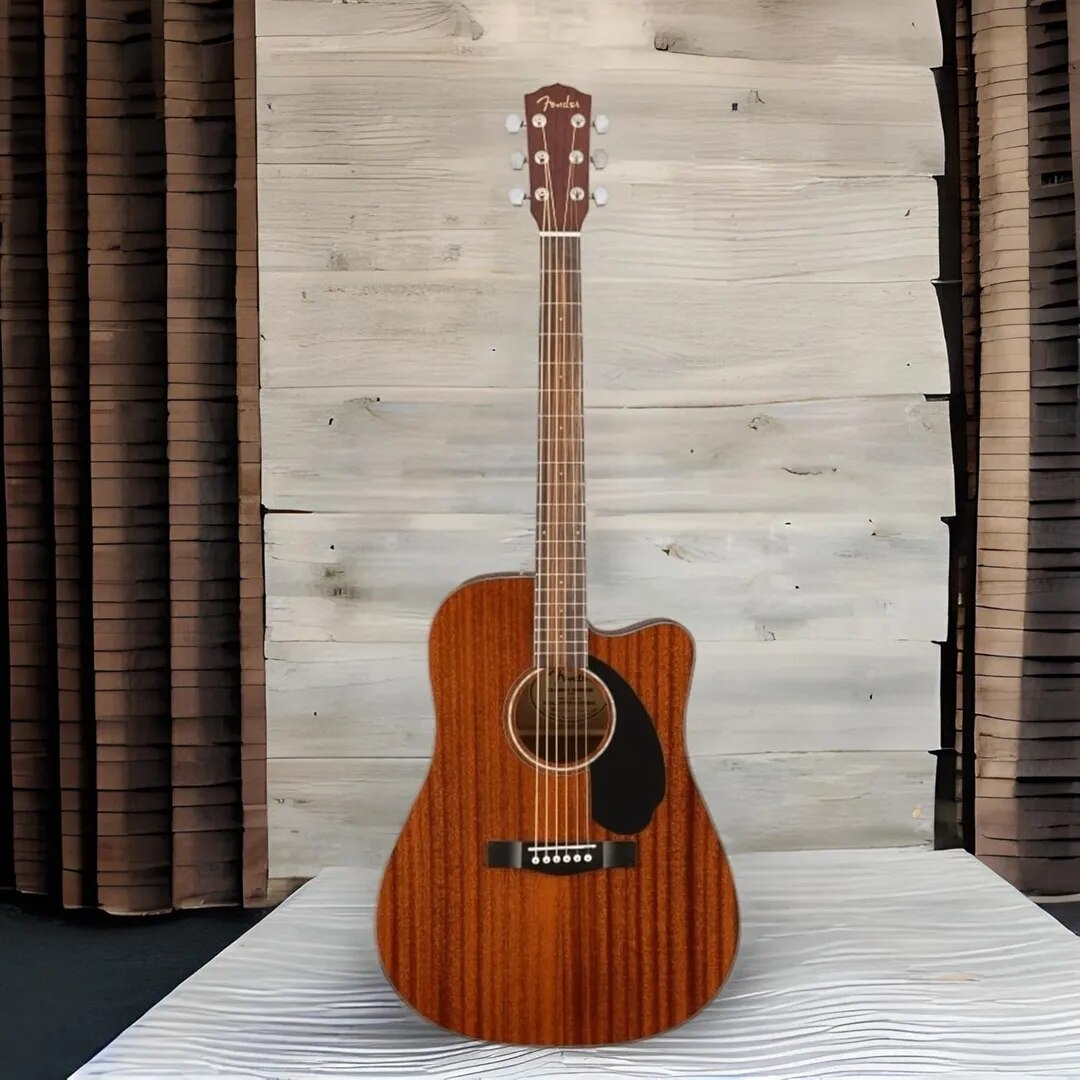 Fender Acoustic Guitar with Cutaway Electronics CD60SCE Mahogany image 1