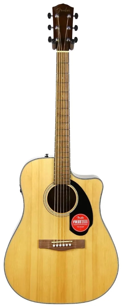 Fender Acoustic Guitar with Cutaway Electronics CD60SCE Natura image 1