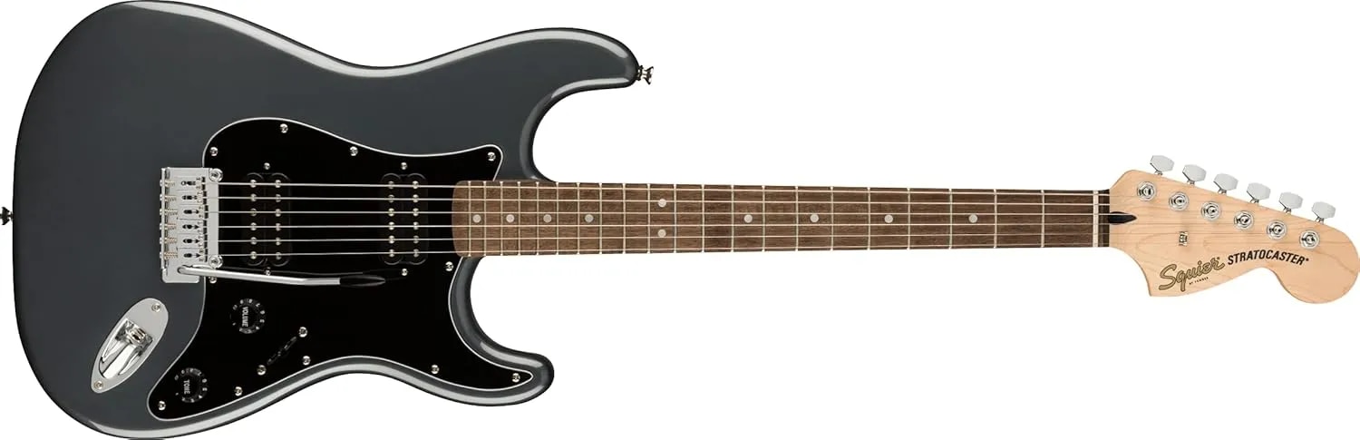 Fender Squier Affinity Strat HH Charcoal Frost Metallic 378051569 image 1