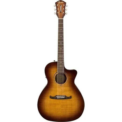 Fender Acoustic Guitar Auditorium Cutaway Electronics Fa345Ce 3-Tone Tea Burst 971343064 - Wood image 1
