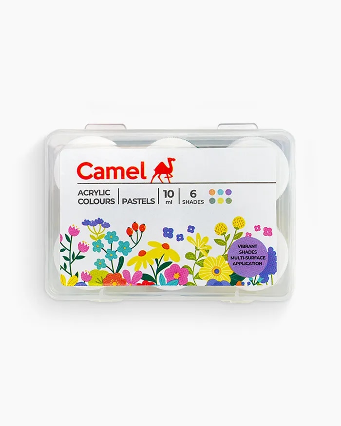 Camel Acrylic Pastel color - 6 Colors image 1