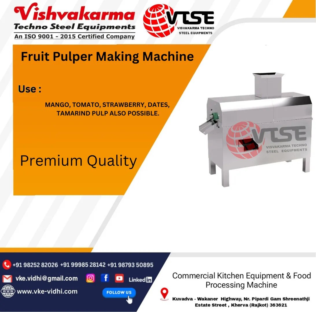 Commercial Fruit Pulper Making Machine | SS 304 Fruit Pulp Processing Machine | VTSE image 1