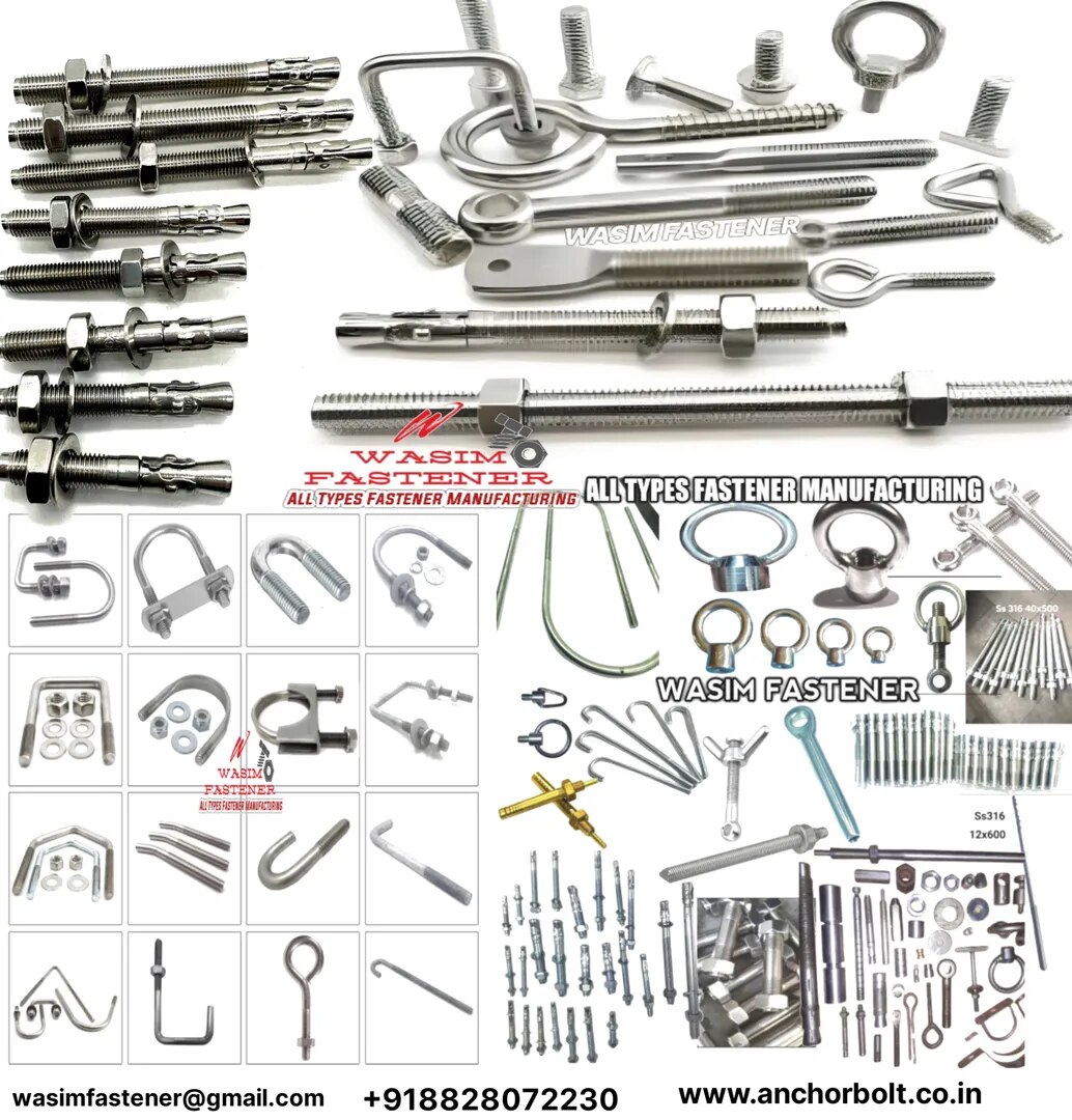 SS Fasteners SS Anchor Fastener SS Anchor Bolt SS U Bolt Clamp SS Stud Bolt SS Wedge Anchor image 1
