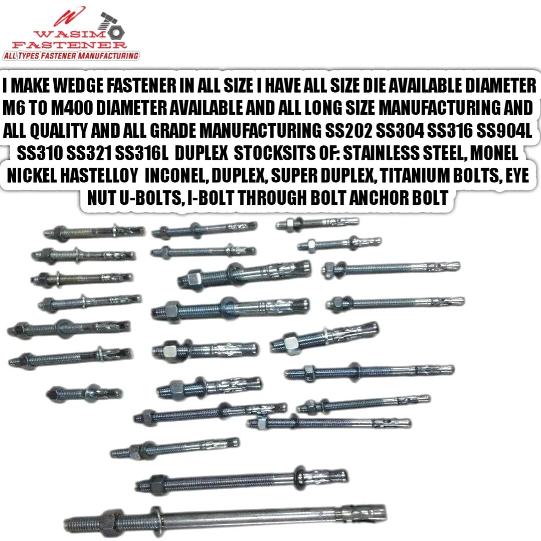 SS 316 Expansion Bolt SS 316L Expansion Bolt SS 304 Expansion Bolt Super Duplex Expansion Bolt Duplex Expansion Bolt image 1