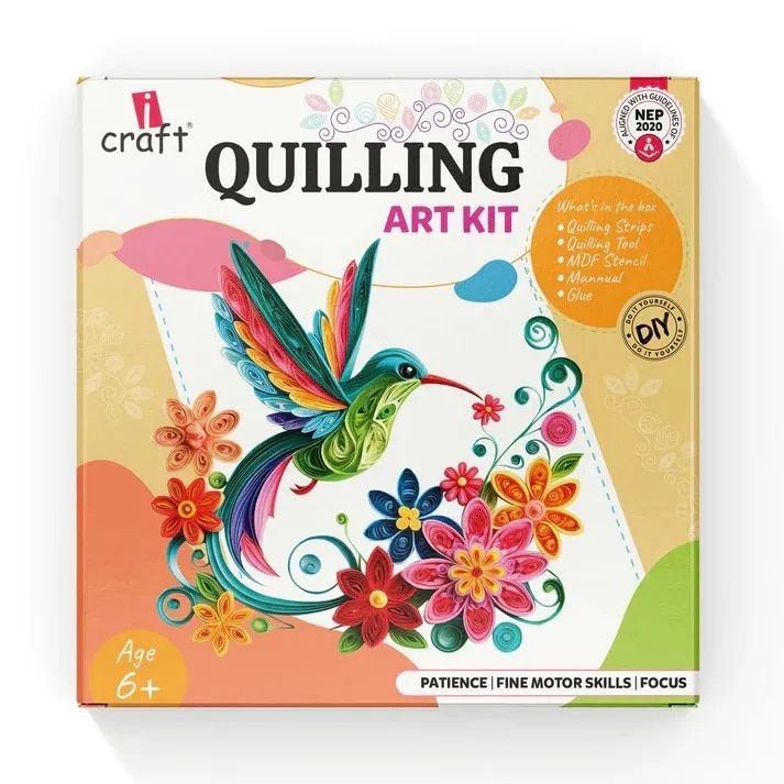 Beginner Quilling Kit for Kids Ages 6+: Paper Art Craft Set, Educational & Creative Gift image 1