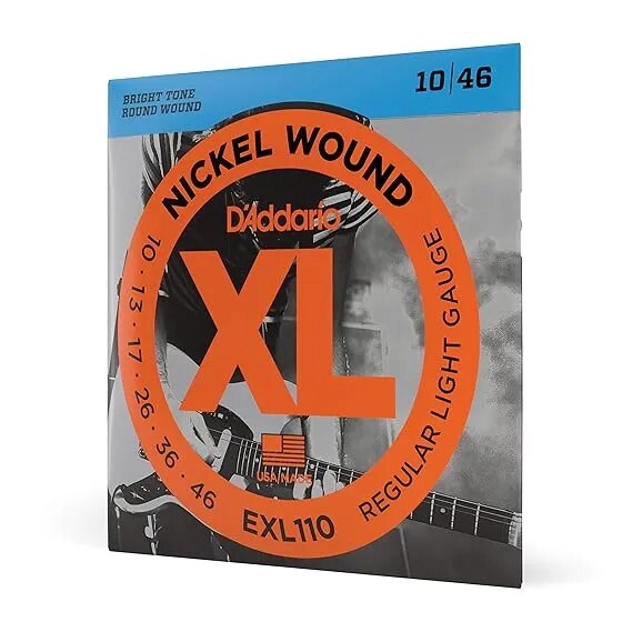 D'Addario Electric Regular {Light Gauge10/46 BRIGHT TONE ROUND WOUND} Guitar Strings image 1