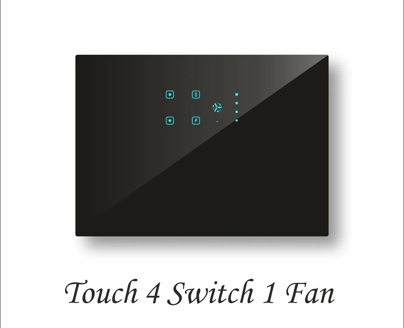 Home Automation Touch Panel | Touch 4 Switches 1 Fan Regulator | Best Retrofit WiFi Smart Switchboard for Lighting and Fan Speed Control in Indian Homes image 1
