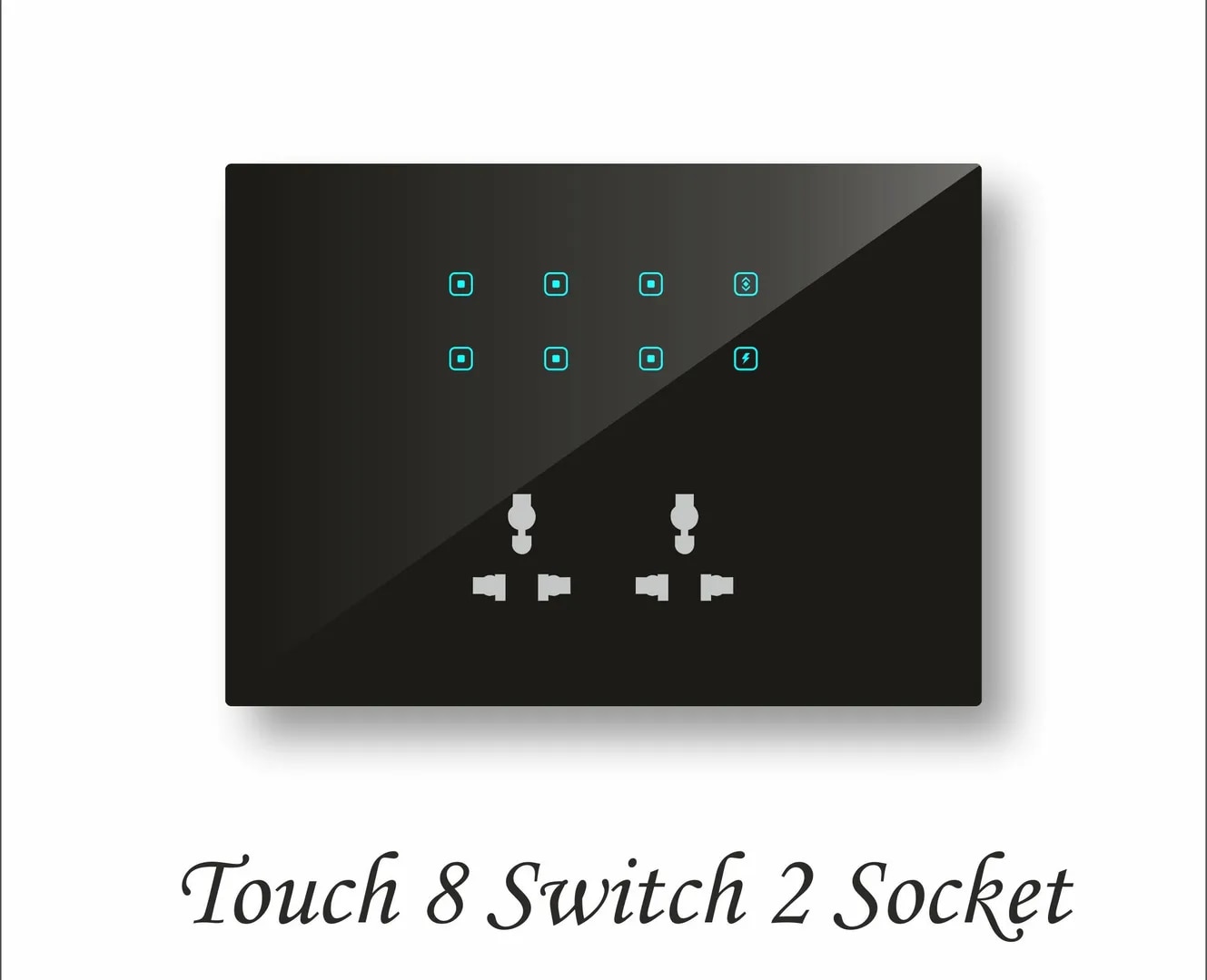 Glass Touch Switch | Touch 8 Switches 2 Sockets | Best WiFi Smart Retrofit Switchboard for Lighting and Appliance Control in India image 1
