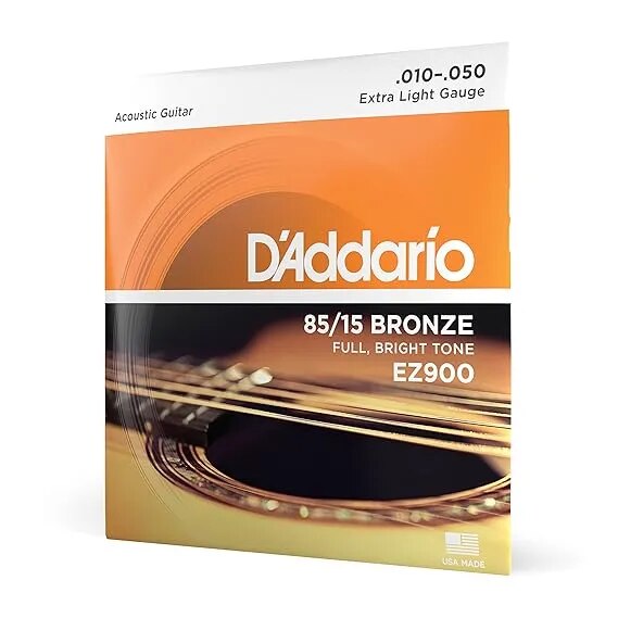 D'Addario EZ900 85/15 Bronze Great American Extra Light Acoustic Guitar Strings image 1