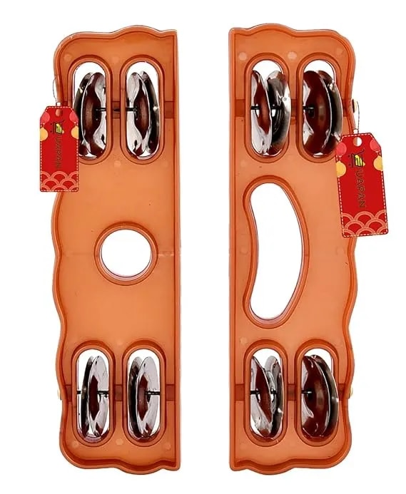 Plastic Kartal Musical Instrument I Narad Muni Kartal for Kirtan I Bhajan Musical Instrument I Pair of 1 image 1