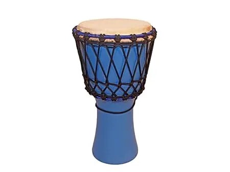 Djembe 8 Inches Diameter X 16 Inches Height Wooden Djembe with Bag - Blue (8 x 16 Inches) image 1