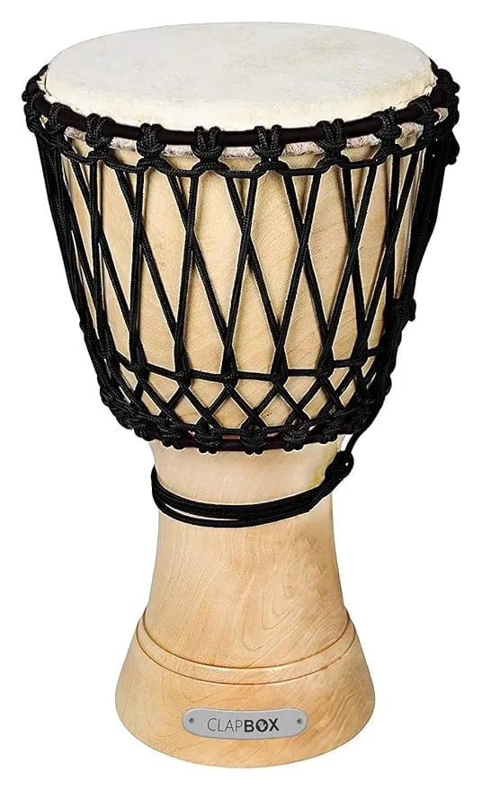 Clapbox Djembe - Mango Wood (10 Inches, Natural image 1