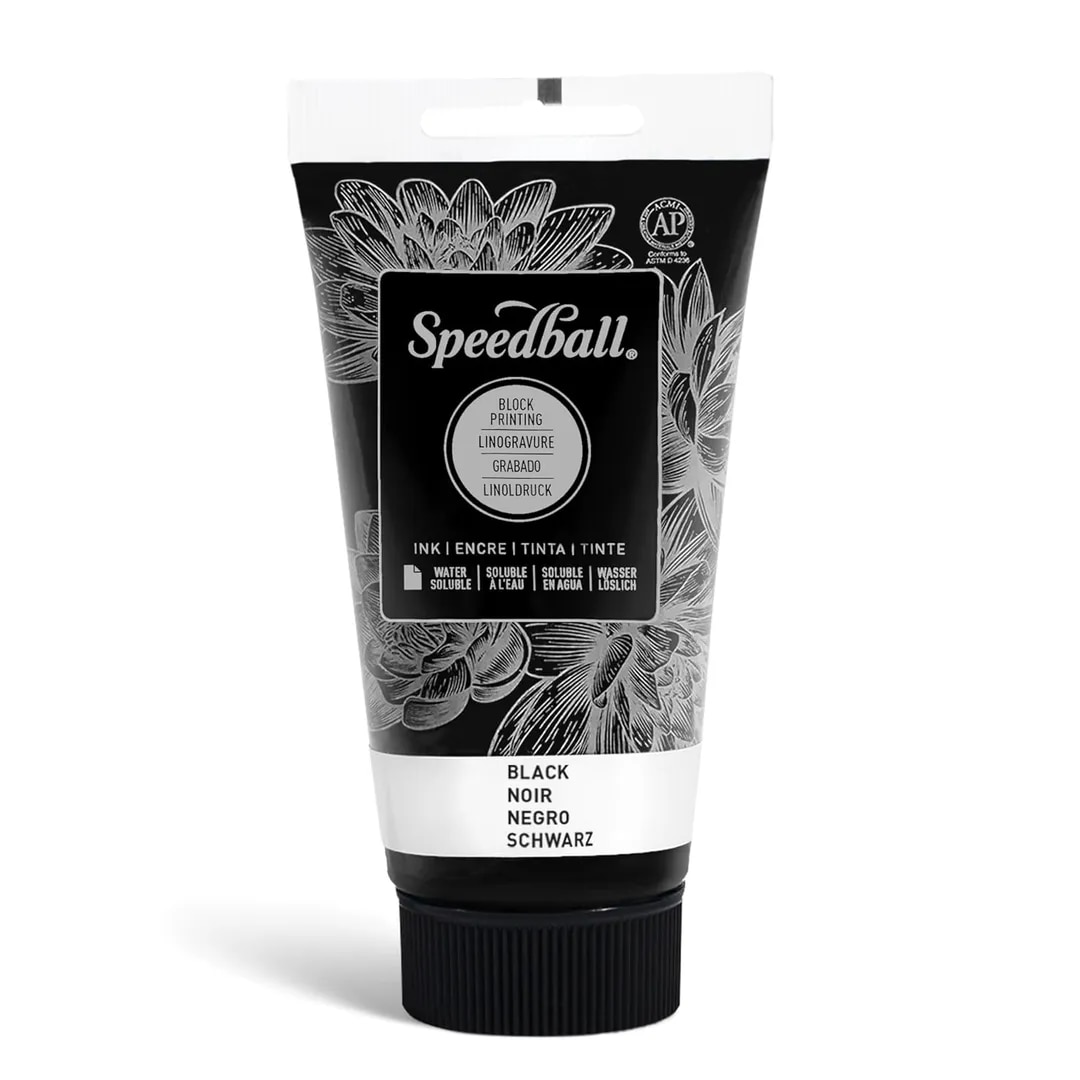 Speedball Water Soluble Block Printing Ink, Black image 1