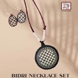 Bidri Art Necklace set image 1