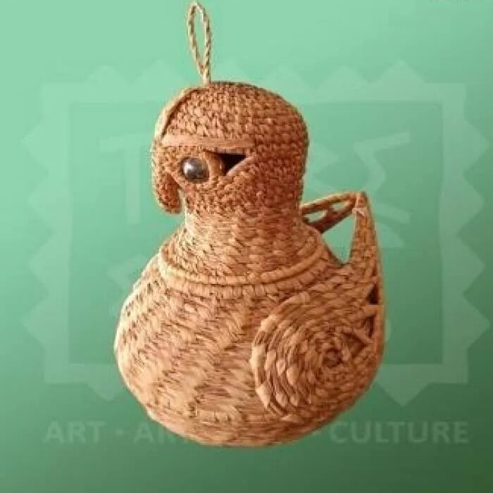 Sabai grass & Date leaves craft owl image 1