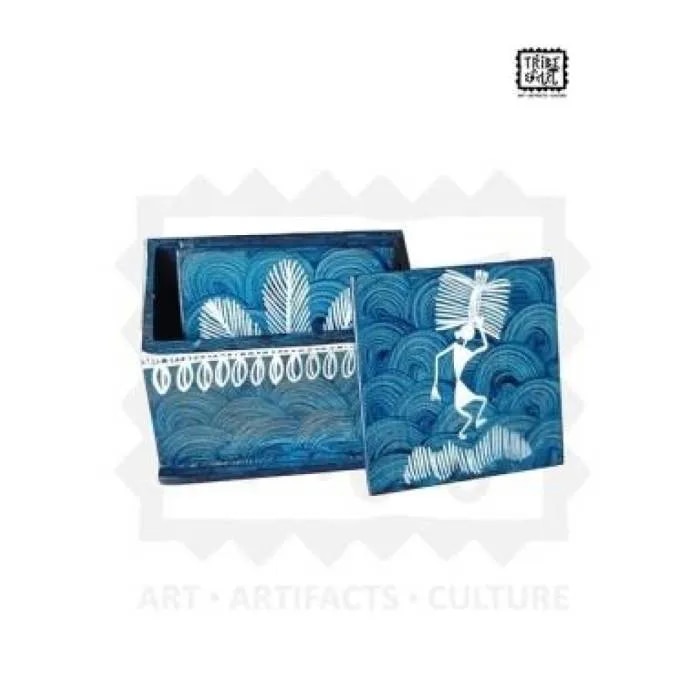 Hand Painted Warli Art Coasters image 1
