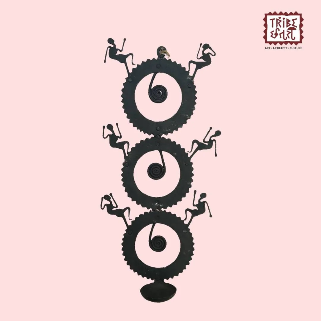 Batar art wrought iron Single Laman Diya image 1
