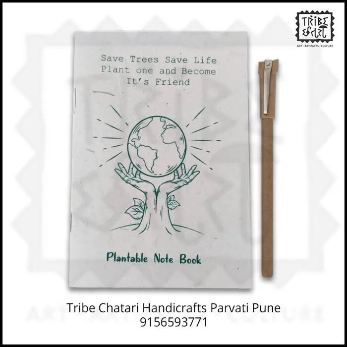 Plantable notepad with plantable paper pen image 1