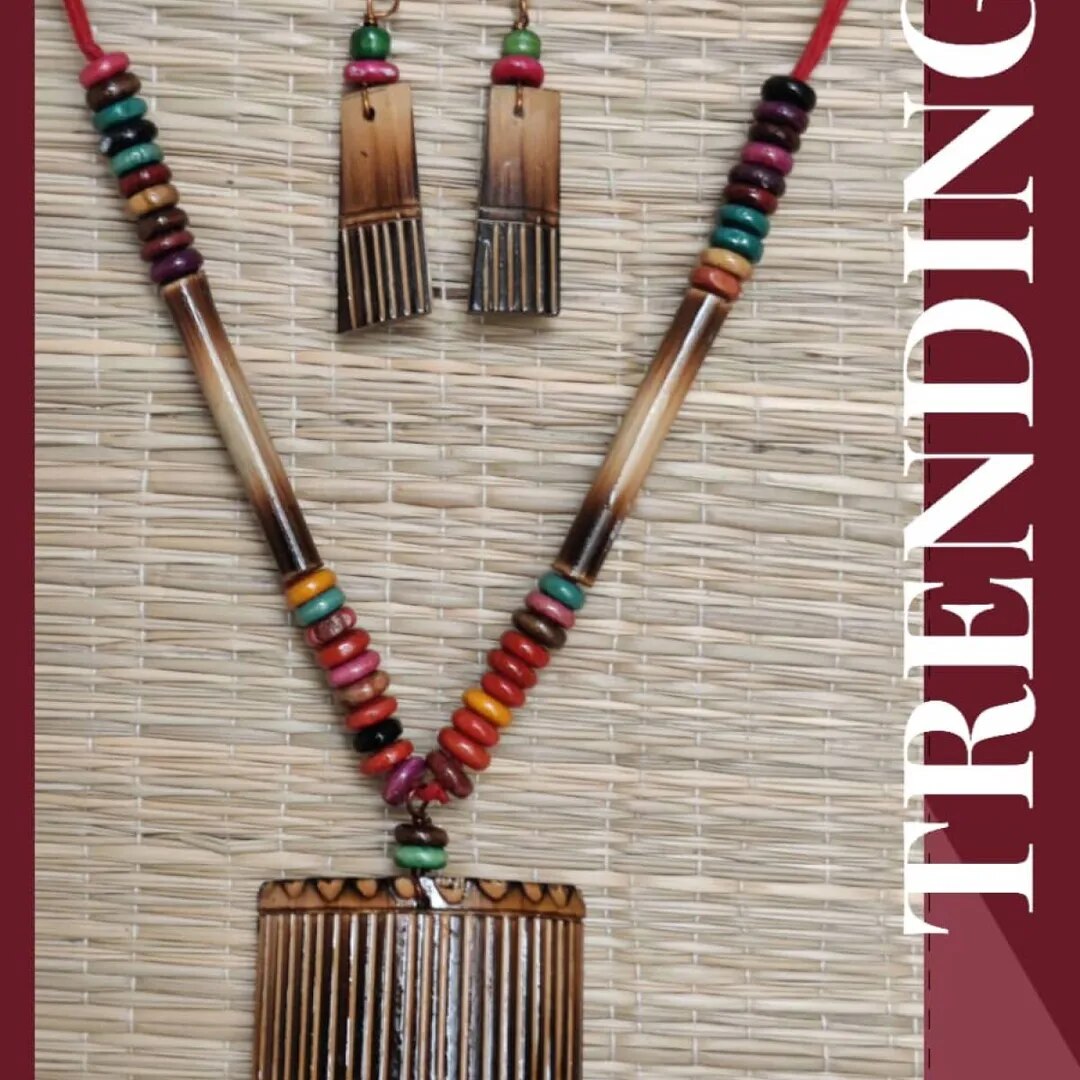 Colourful Bamboo Jewelery image 1