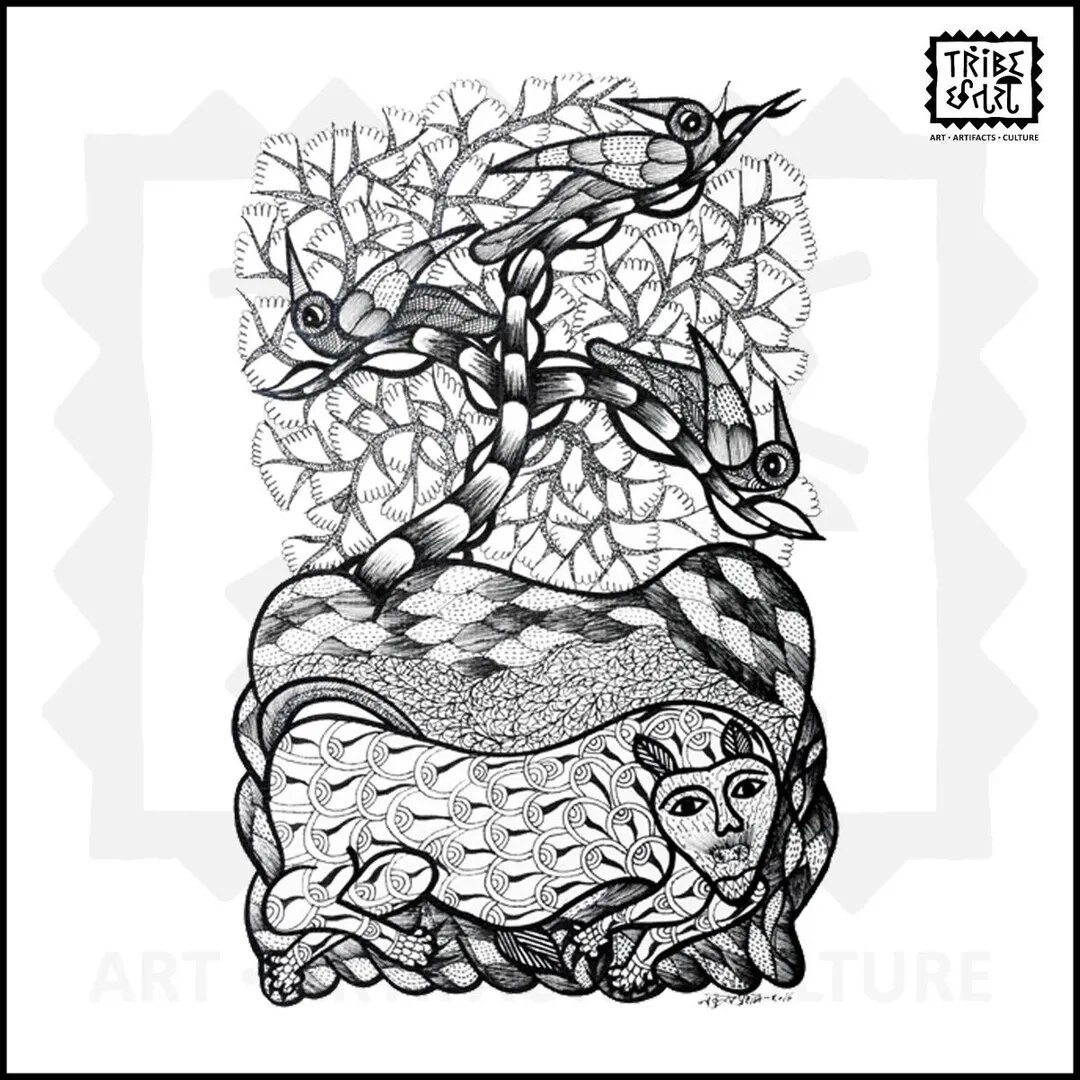 Gond Painting on Jungle & nature image 1
