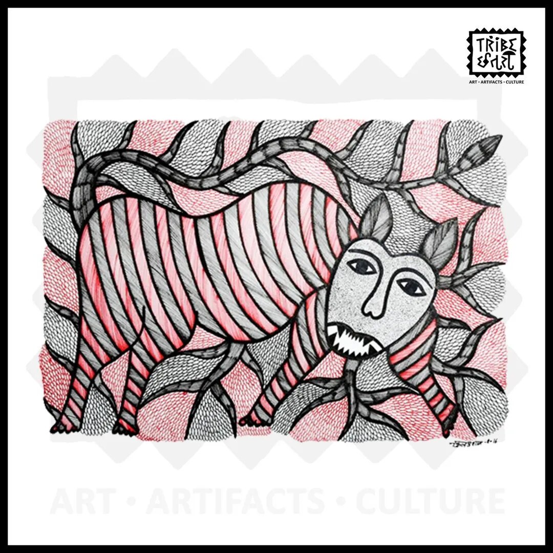 Hand painted Gond Painting image 1