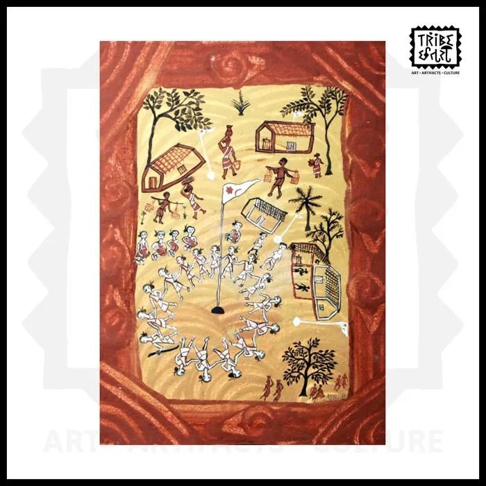 Oraon traditional painting image 1