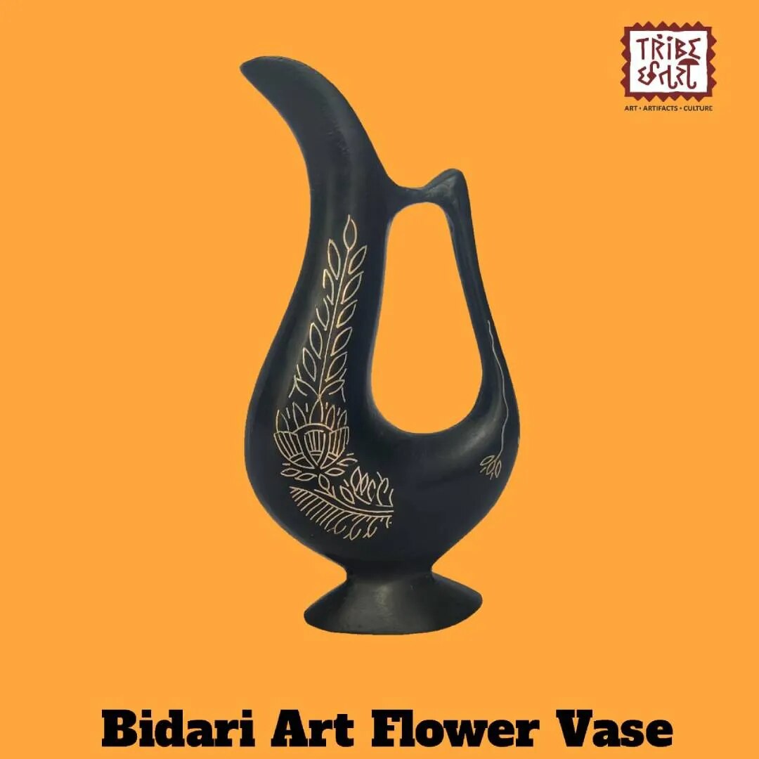 Bidri Art Flower Pot image 1