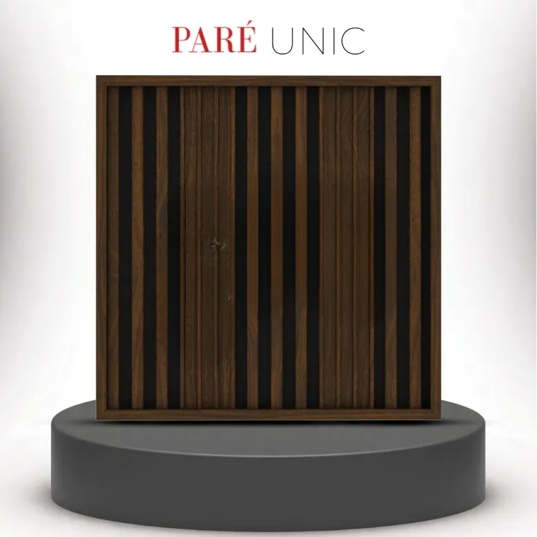 PVC Interior Panel | English Nut Dual Black Unic Panels | Rich and Modern Design for Elegant Interiors image 1