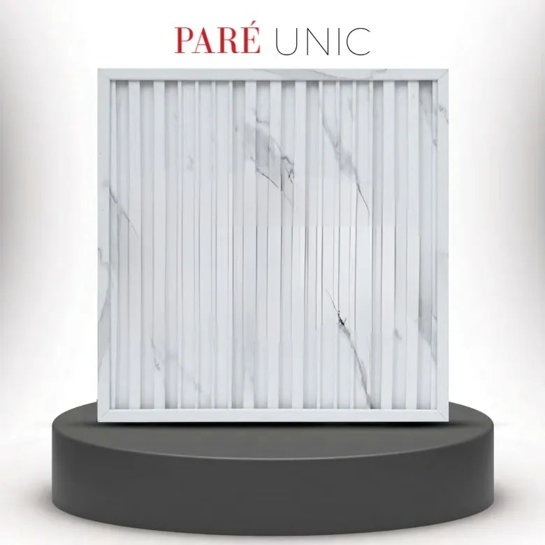 TV Unit Fluted Panel | Royal Statuario Unic Panels | Luxurious and Elegant Design for Contemporary Interiors image 1