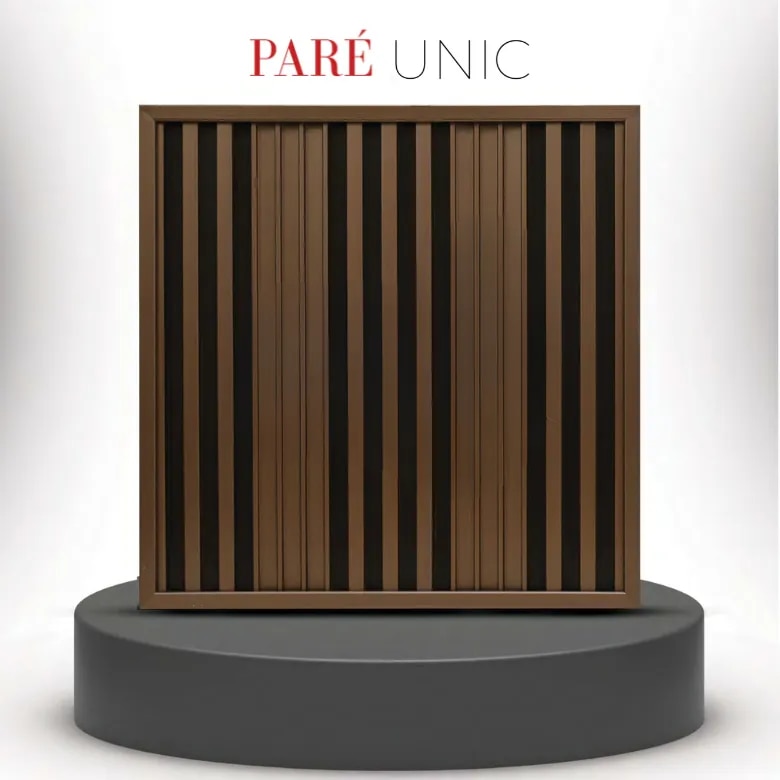 Pare Wall Panels | Rame Dual Black Unic Panels | Elegant Acoustic Slat Panels for Modern Interiors image 1
