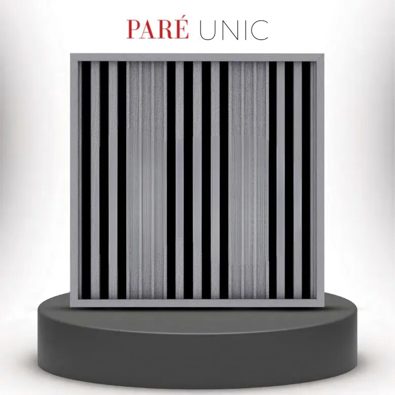 PVC Wall Panels | Linen Grey Dual Black Unic Panels | Contemporary and Durable Design for Stylish Interiors image 1