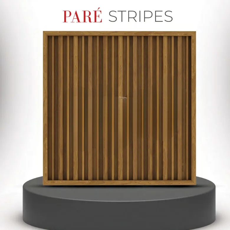 Wooden Wall Panels | Oak Wood Ocre Stripes Wall Panels | Premium Wooden Collection – PARE image 1