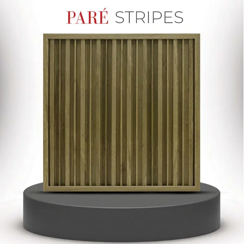 PVC Wall Panels | Spiced Walnut Stripes Wall Panels image 1