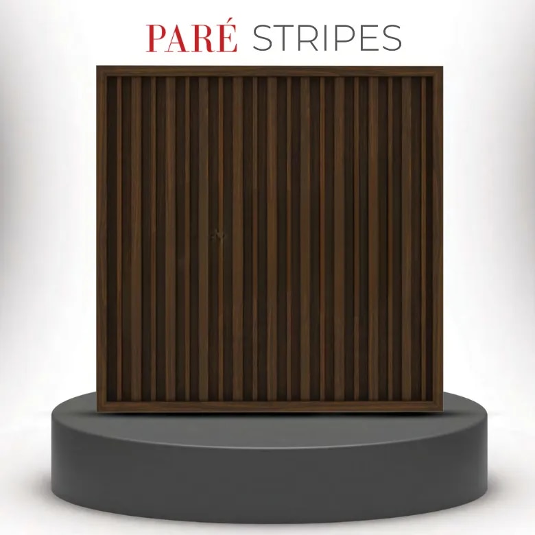 Decorative Wall Panels | English Nut Stripes Wall Panels | Premium Wooden Collection – PARE | Stylish Fluted Design image 1