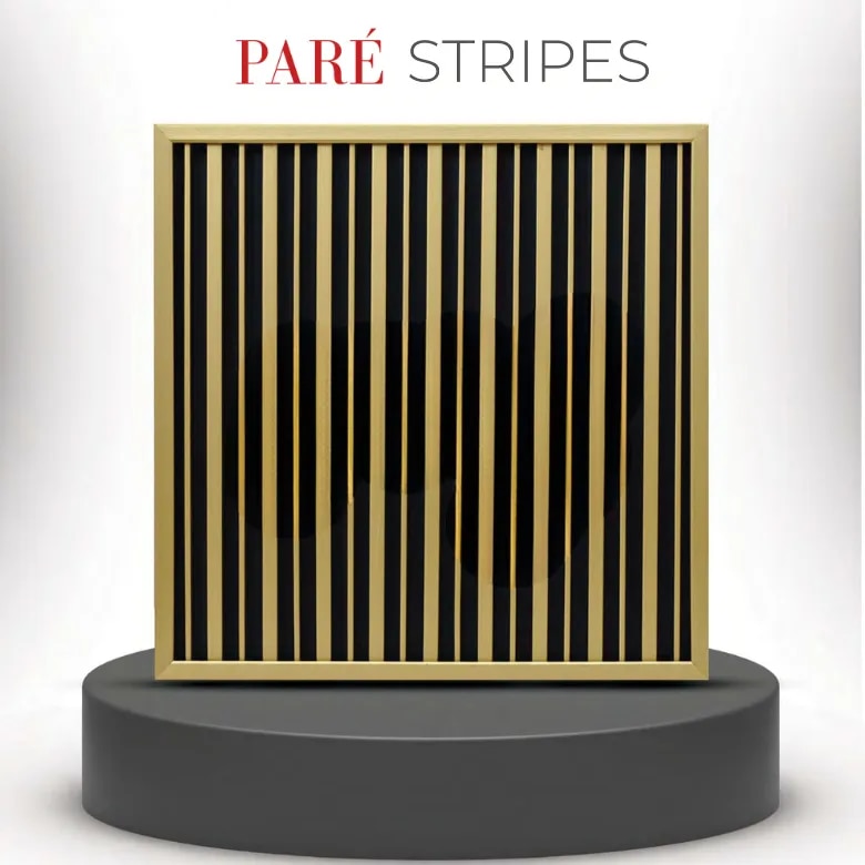 Louver Interior Panel | Oro Dual Black Stripes Wall Panels | Elegant Wall Design image 1
