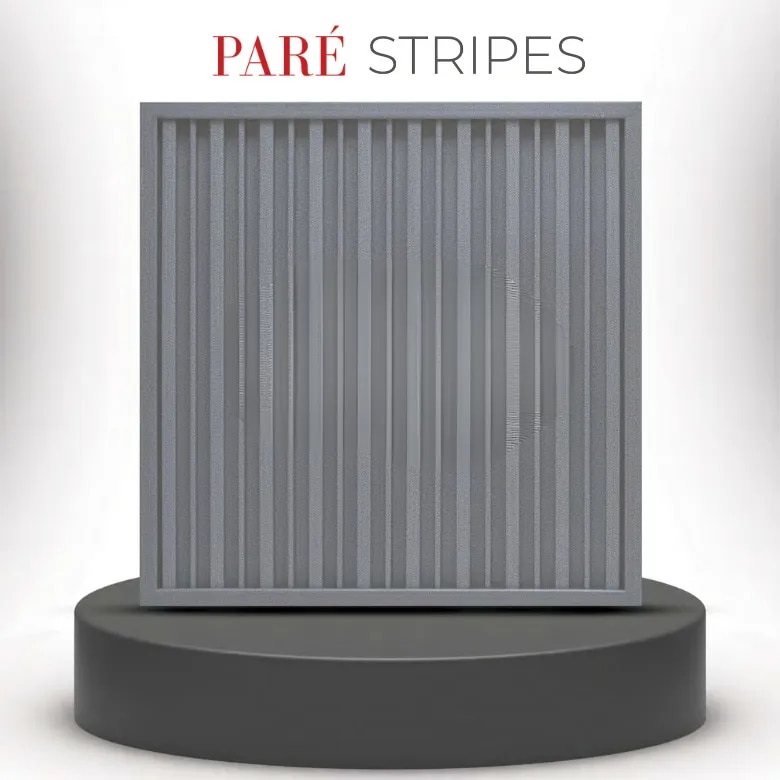 Louver PVC Wall Panel | Linen Grey Stripes Wall Panels | Modern Interior Style image 1