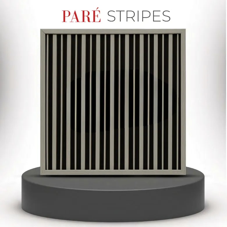 Linen Ivory Dual Black Stripes Wall Panels | Premium Dual Black Collection – PARE image 1