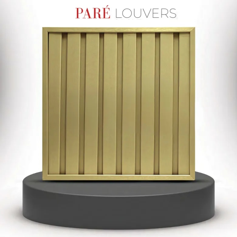Louver Interior Panel | Gold Finish Louver Wall Panels | Elegant Metallic Wall Design image 1