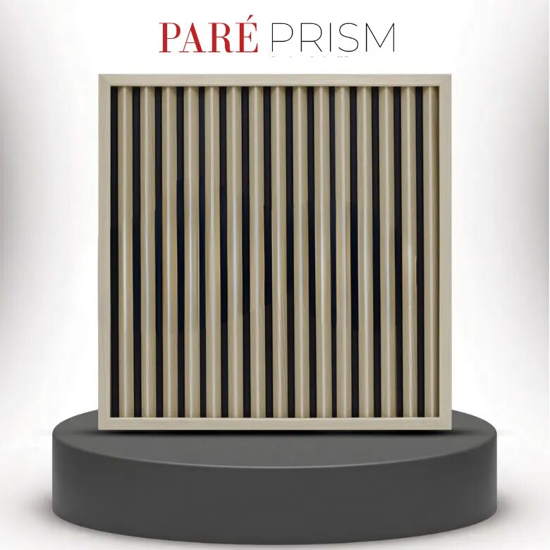 TV Unit Wall Panel | Noce Grande Dual Black Prism Wall Panels | Stylish Wall Panels for Modern TV Units image 1