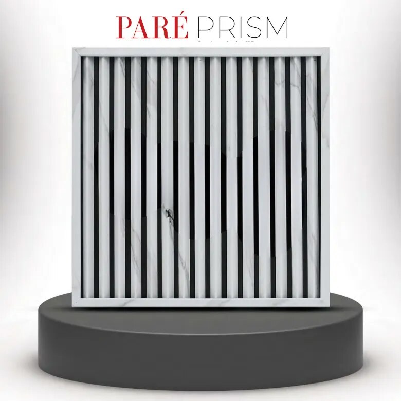 Fluted Interior Wall Panel | Royal Statuario Dual Black Prism Wall Panels | Premium Fluted Panels for Modern Luxury Interiors image 1