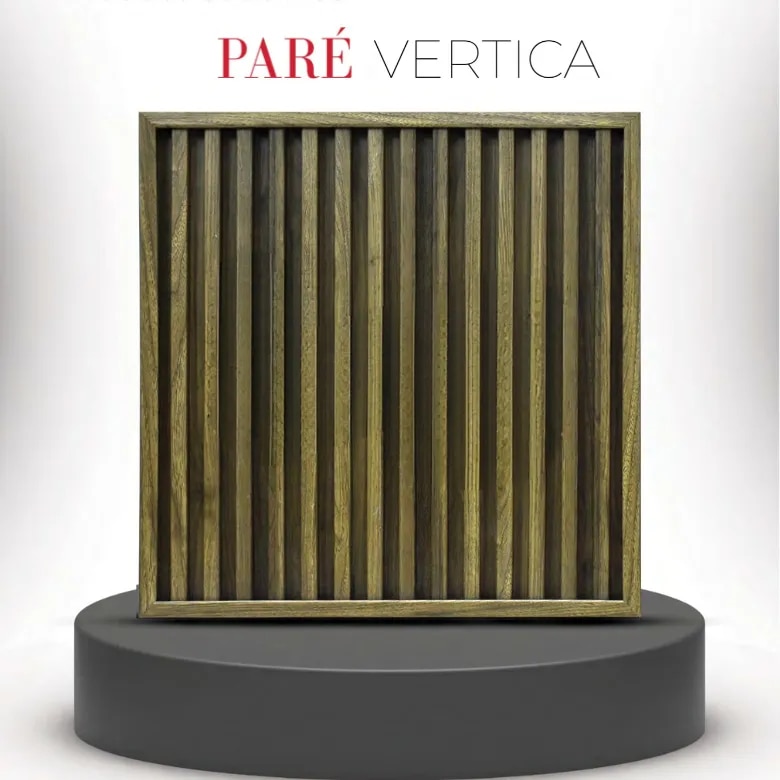 Fluted Interior Wall Panel | Spiced Walnut Finish Vertica Wall Panels | Elegant Fluted Interior Wall Panels for Modern Spaces image 1