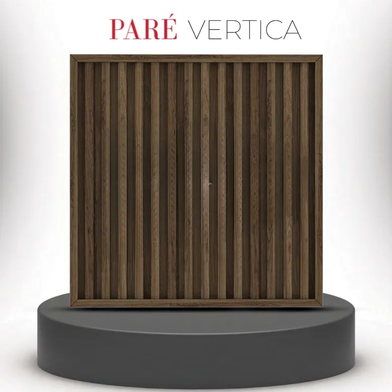 Wooden Wall Panels | Royal Nut Finish Vertica Wall Panels | Elegant Wooden Wall Panels for Modern Living Room Interiors image 1