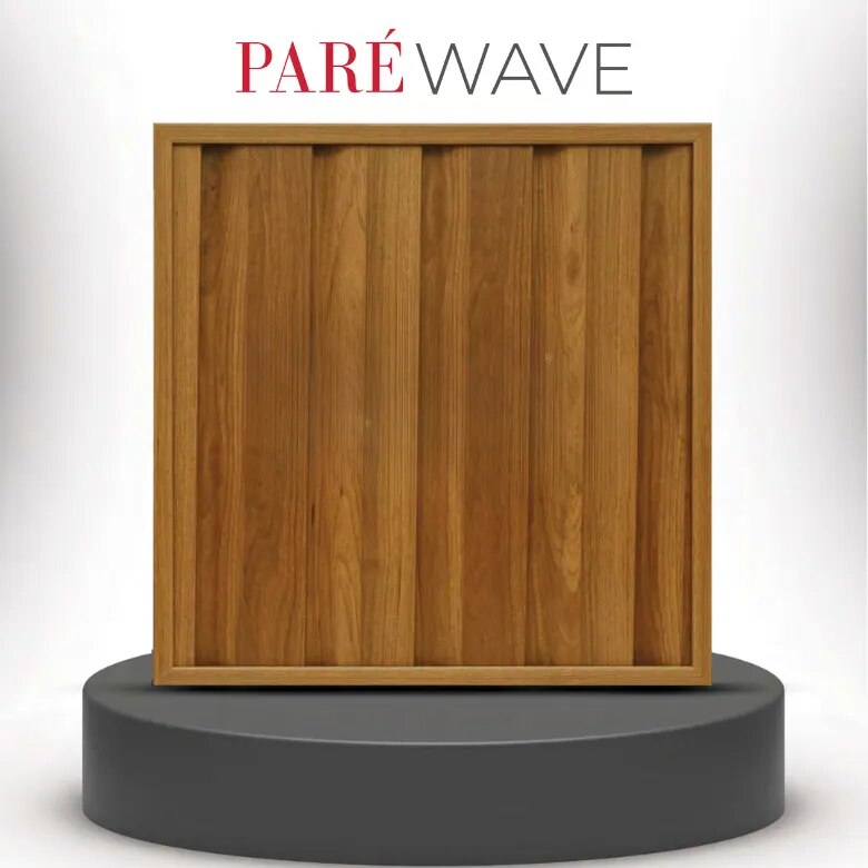 Wooden Wall Panels | Oak Wood Ocre Wave Panels | Buy Wooden Wall Panels for Living Room in Chennai image 1