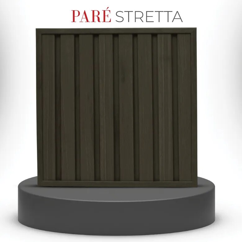 Wooden Wall Panels | Dark Teak Stretta Panels | Buy Wooden Wall Panels for Bedroom Walls in Chennai image 1