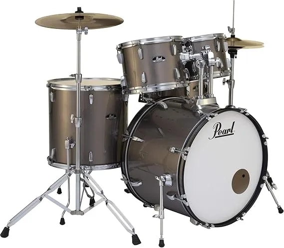 Pearl, Drum Set, 5 Pcs, Roadshow, W/Stands & Cymbals -Bronze Metallic RS525SC/C (707) image 1