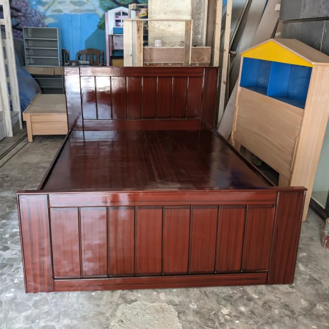 Wooden Double Bed image 1