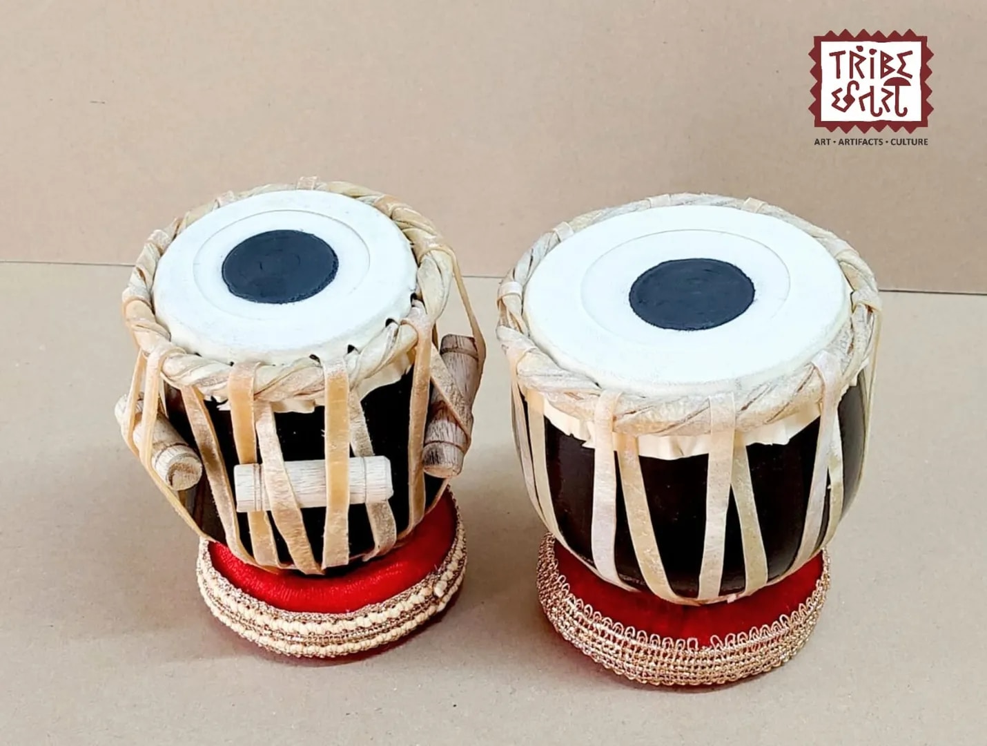 Wooden Miniature Tabla Dagga Set image 1
