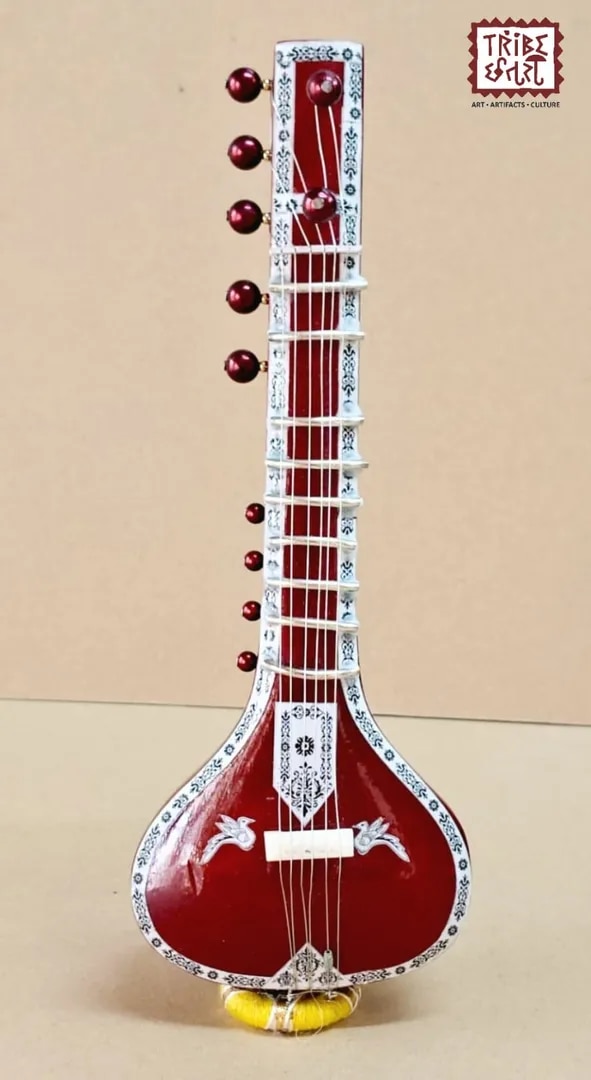 Wooden Miniature Musical Instrument Sitar image 1