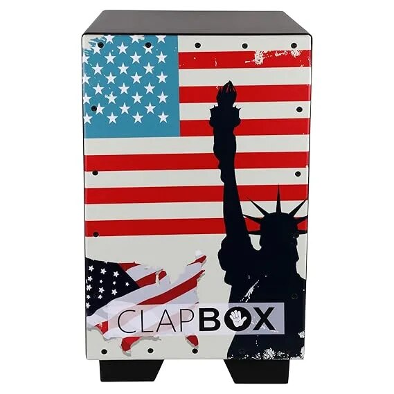 Clapbox Graphic Cajon -Brown, American Maple (H:50 W:30 L:30) - 3 Internal Snares image 1